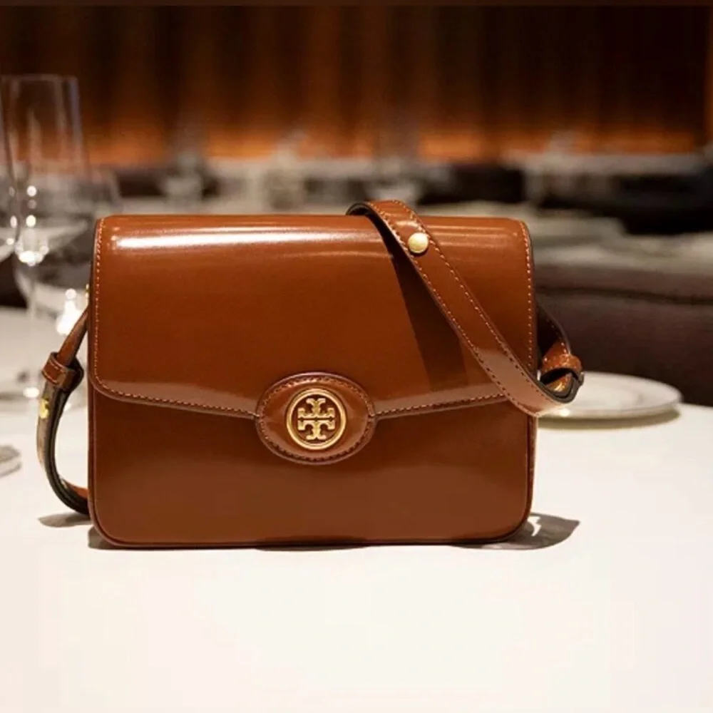 Tory Burch sleek cognac