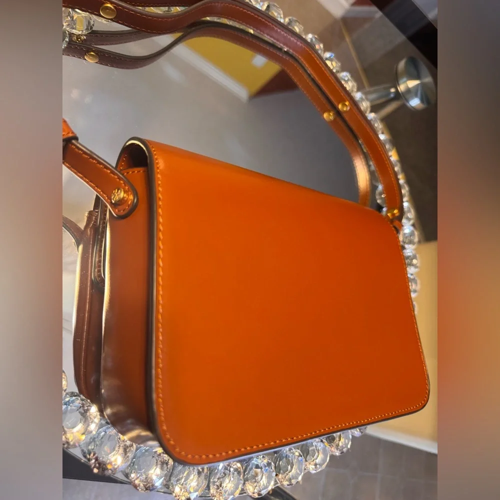 Tory Burch sleek cognac