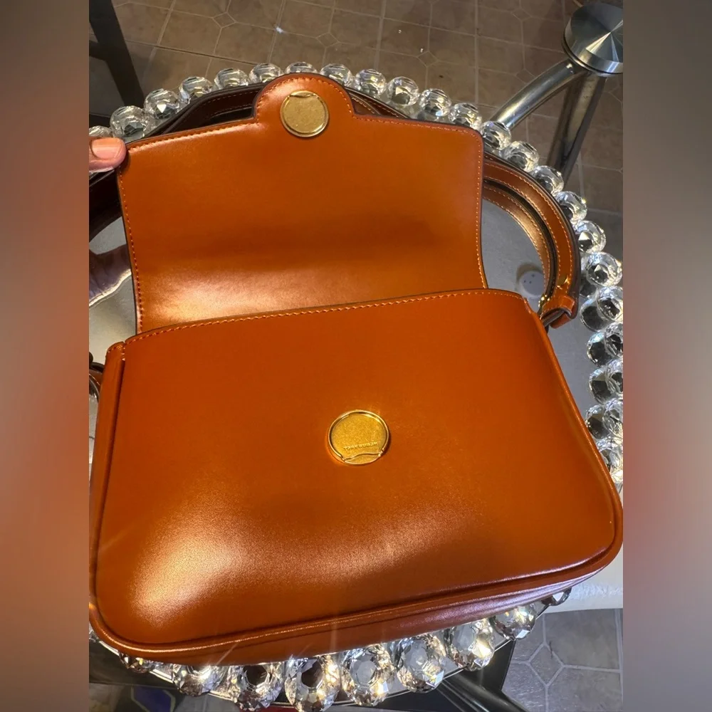 Tory Burch sleek cognac