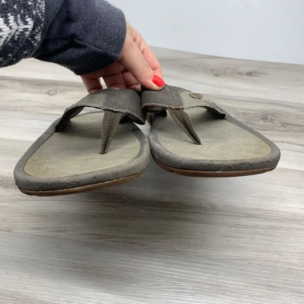 Oakley Supercoil 2.0 Sandal Size 14 Brown Thong Flip Flop Slides Slip On Shoes