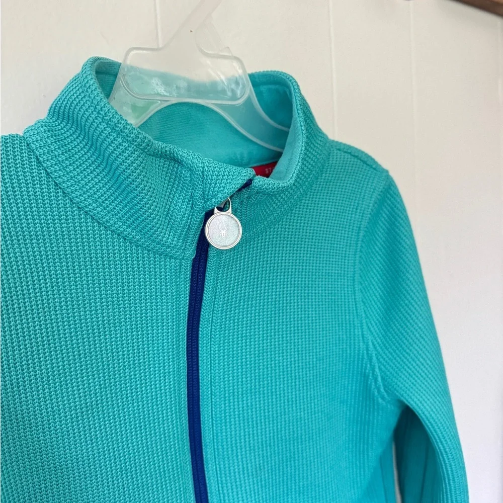 🕷️❄️ Spyder Kids Performance Fleece Jacket | Size S 7-8 | Aqua Teal