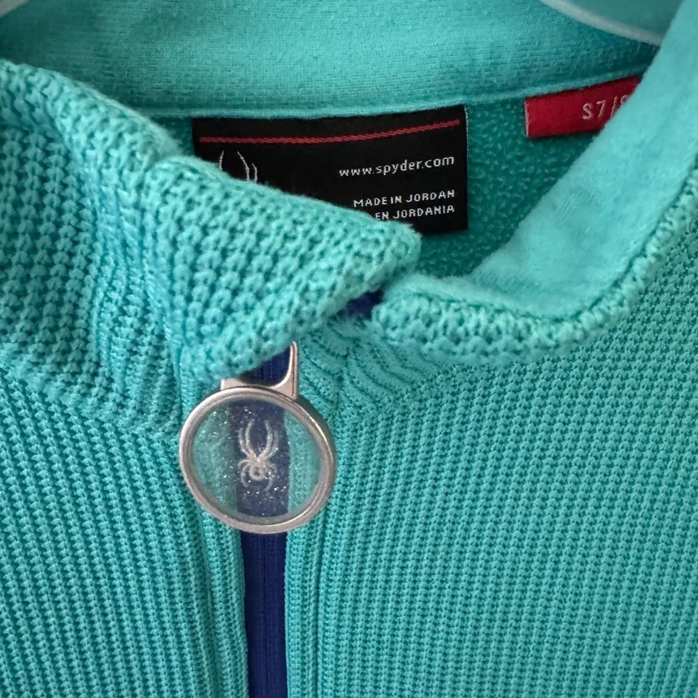 🕷️❄️ Spyder Kids Performance Fleece Jacket | Size S 7-8 | Aqua Teal