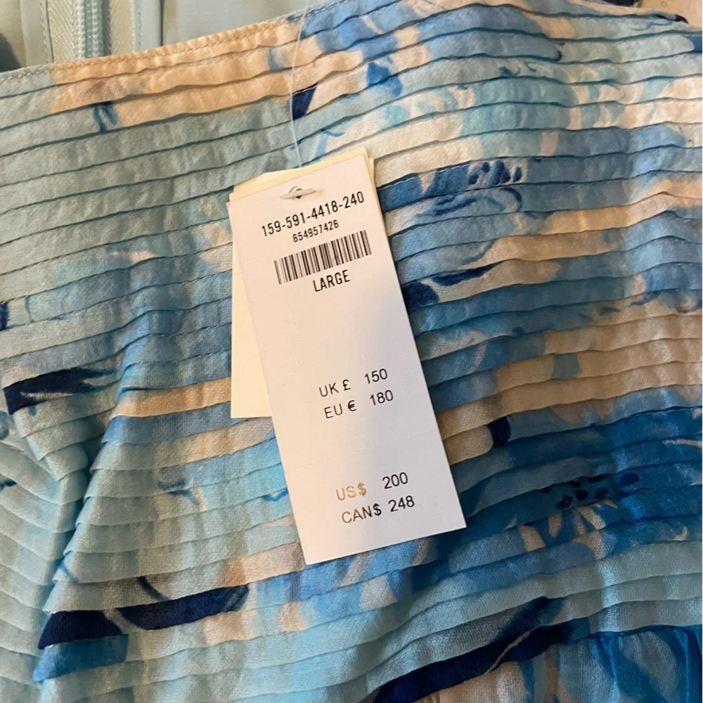 Abercrombie Blue Floral Babydoll Maxi Dress NWT