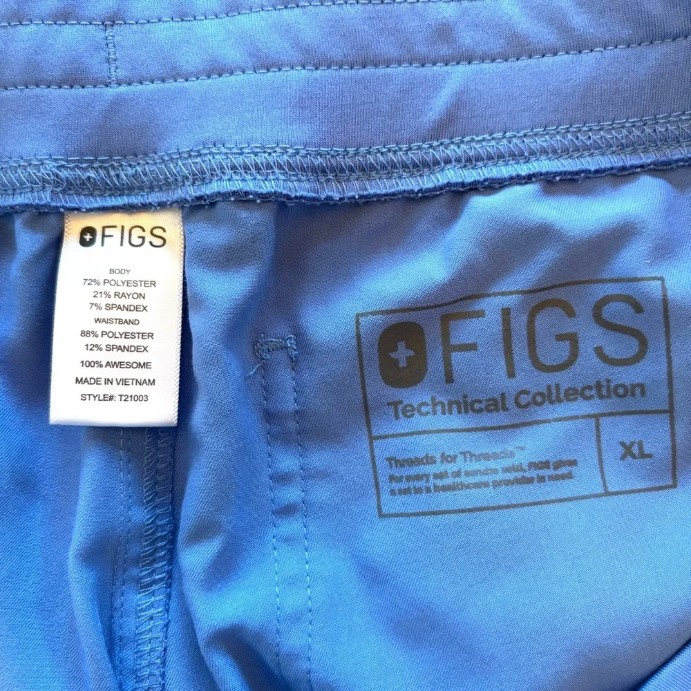 Figs Livingston basic scrub pants bottoms blue SZ XL NWOT