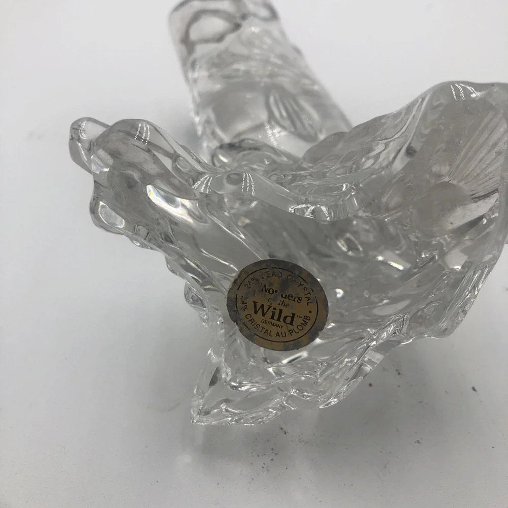 BASS FISH FIGURINE Rare Germany‎ Crystal Wonders of The Wild #989 Princess House