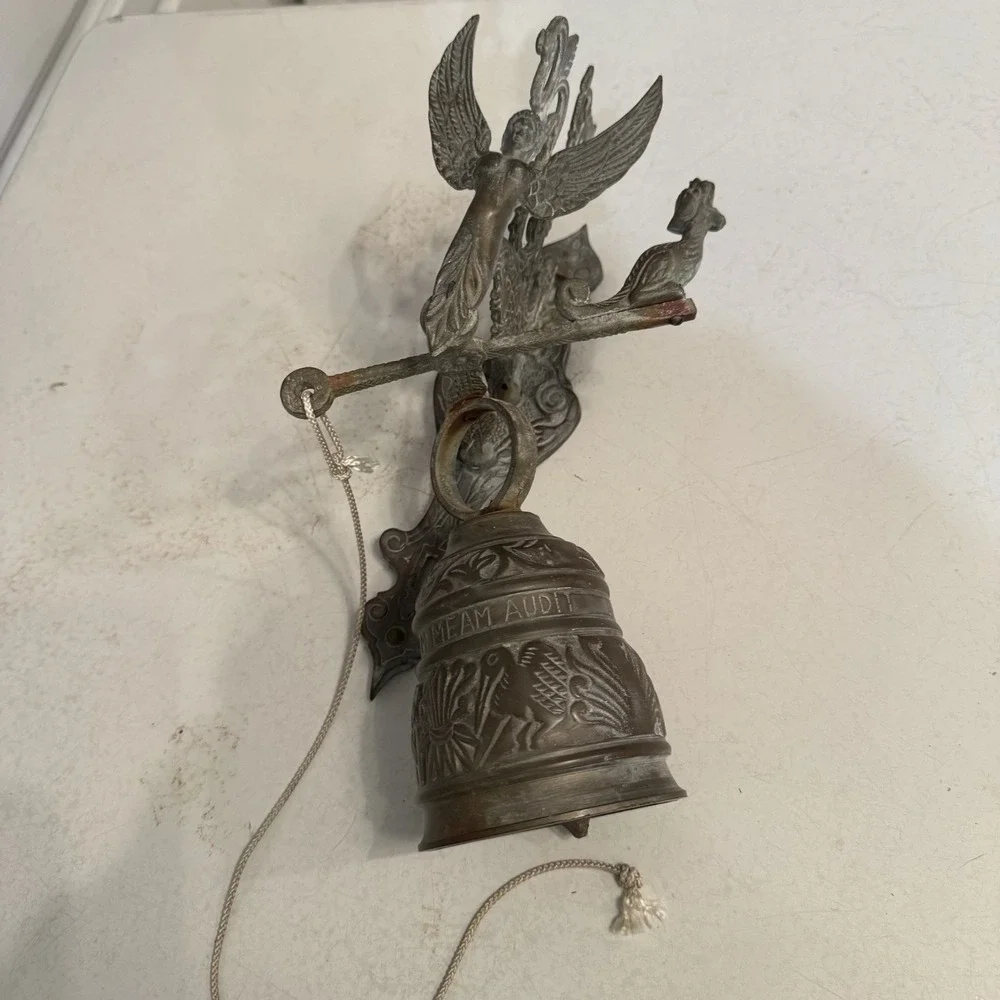 Vintage Brass Church Wall Bell‎ For Sanctuary & Sacristy Made In Tiawan
