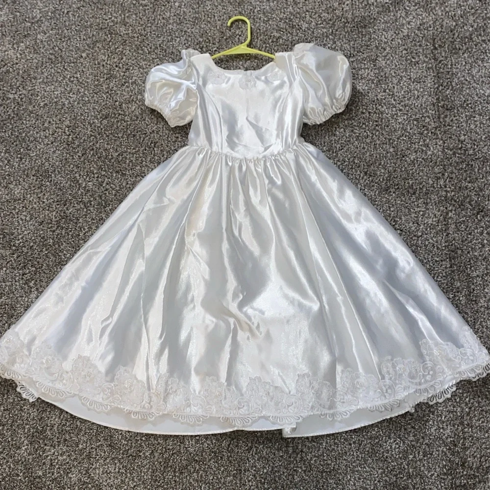 💙 Charming White Formal Kids Dress D