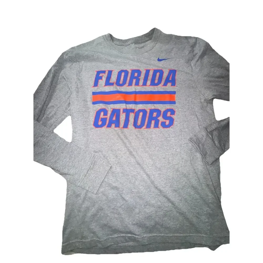 Nike Florida Gators Size Large Gray Long Sleeve Team Tee (AH12)