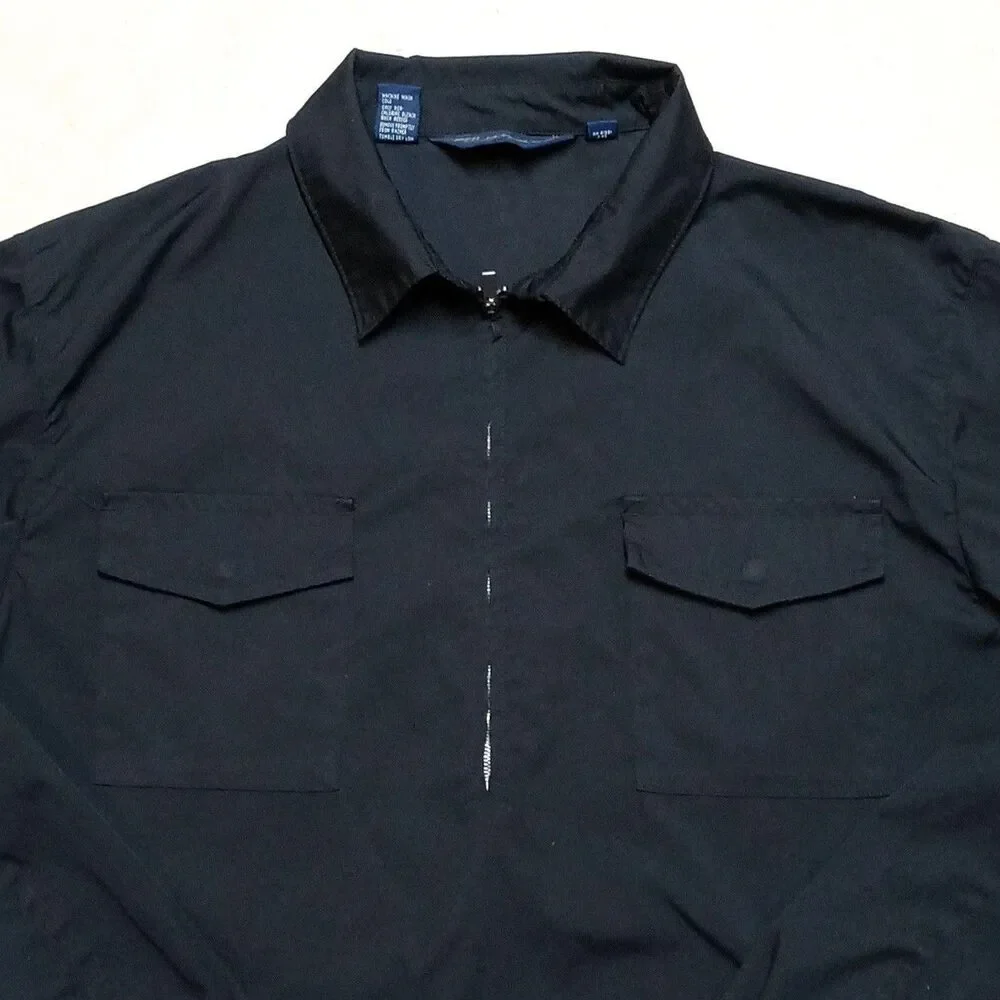 Vintage Polo Golf Ralph Lauren 1/4 Zip Windbreaker Jacket Size XL Black Pullover