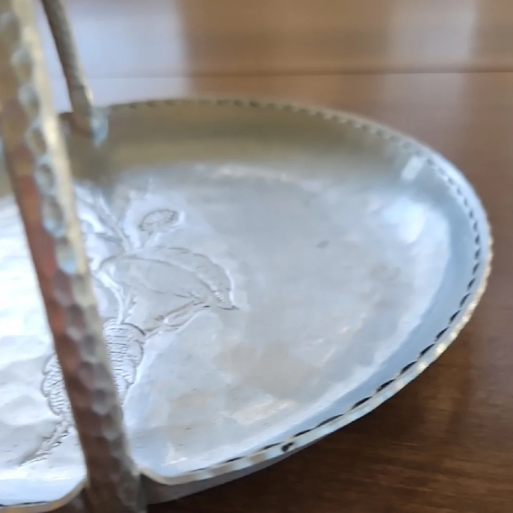 Vintage Farberware Wrought Hammered Aluminum Tray