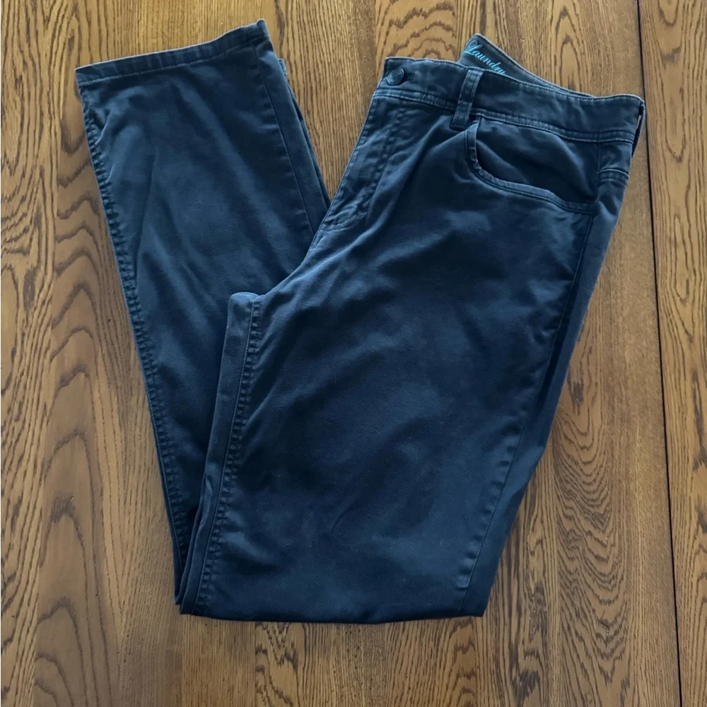 English Laundry Men's Slim Fit 5-Pocket Chino Pants 34x32 Charcoal Gray Stretch