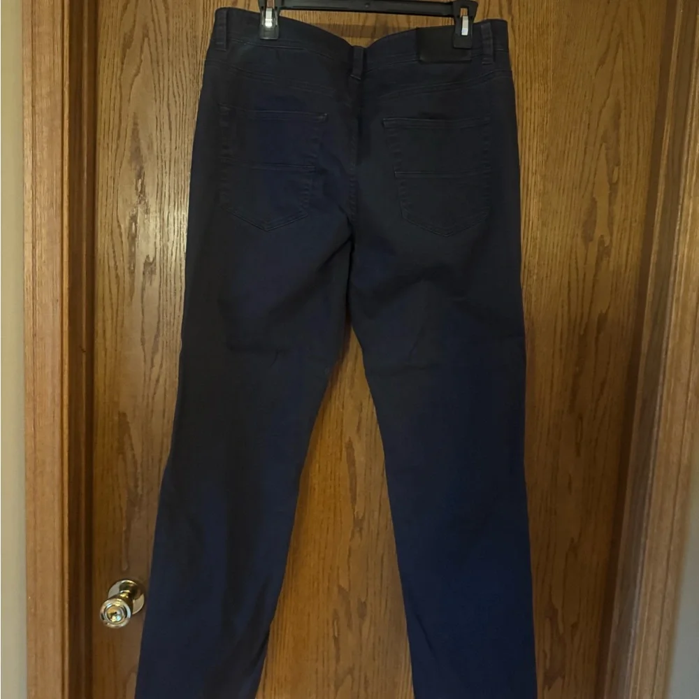English Laundry Men's Slim Fit 5-Pocket Chino Pants 34x32 Charcoal Gray Stretch
