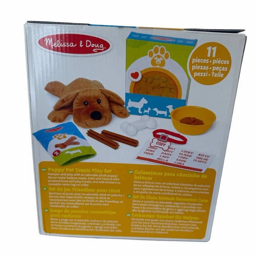 Melissa & Doug Pet Treats Puppy Play Set Imaginative Play Plush Dog New In Box