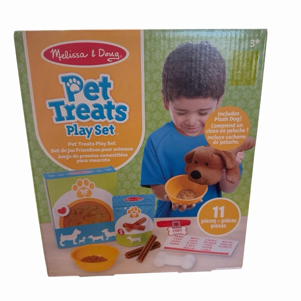 Melissa & Doug Pet Treats Puppy Play Set Imaginative Play Plush Dog New In Box