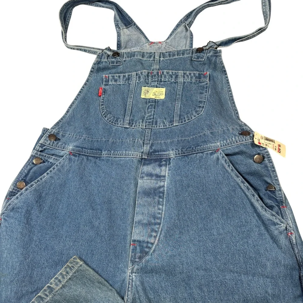 VTG Chevignon Conquest WP Overalls Mens Large Blue Denim Western Workwear 90's
