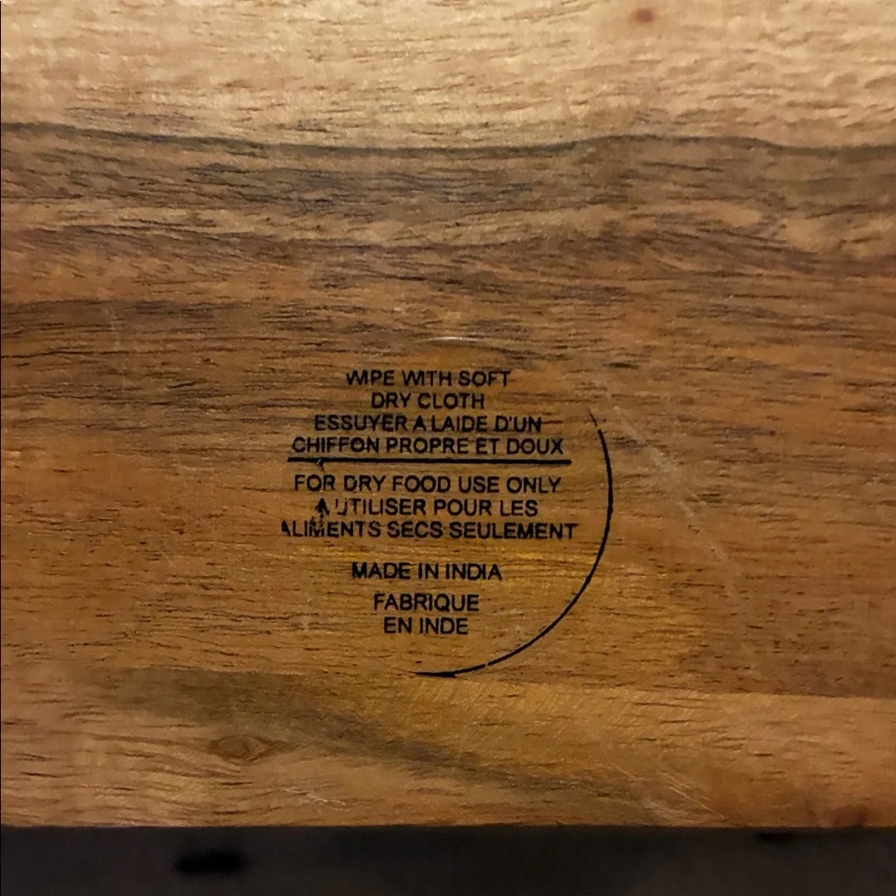 Wooden Teak Wood Candy/Nuts Serving Tray With Handles-Dry Foods Only.