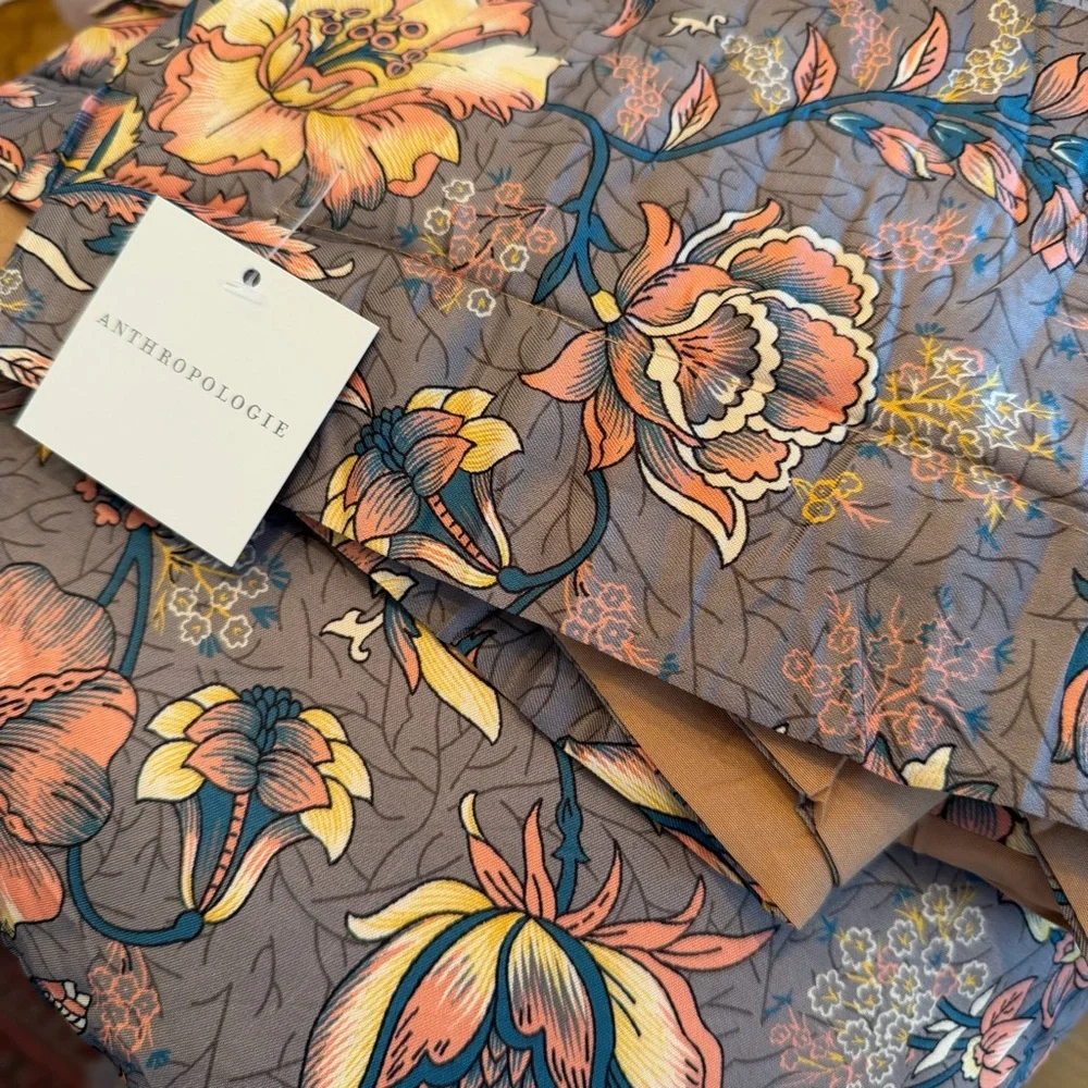 NEW Anthropologie Purple Floral Boho Queen / King Comforter Bedding & Sham Set