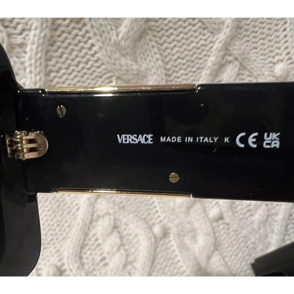Versace VE4405 GB1/87 Black Authentic Rectangle Women's Sunglasses 54-22 140 New