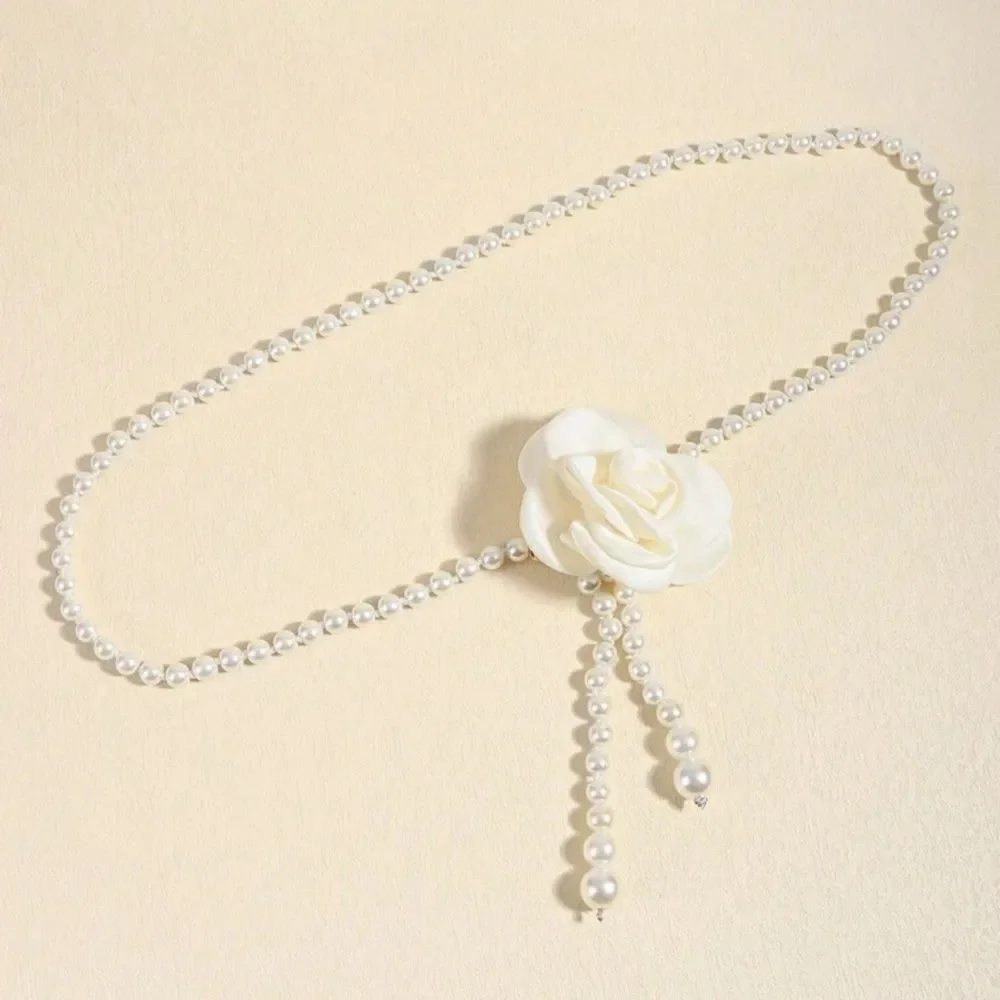flower pearl  belt A656