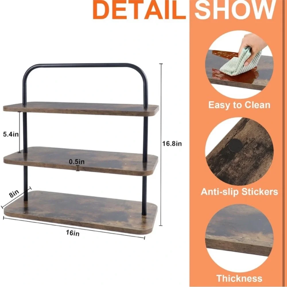 Three-Tier Wooden Cupcake Stand