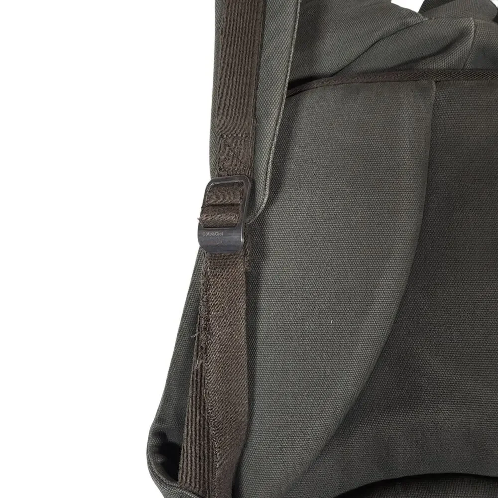 Cote & Ciel ISAR Ecoyarn Rucksack Icelandic Ash Army Green Duffle Backpack Bag