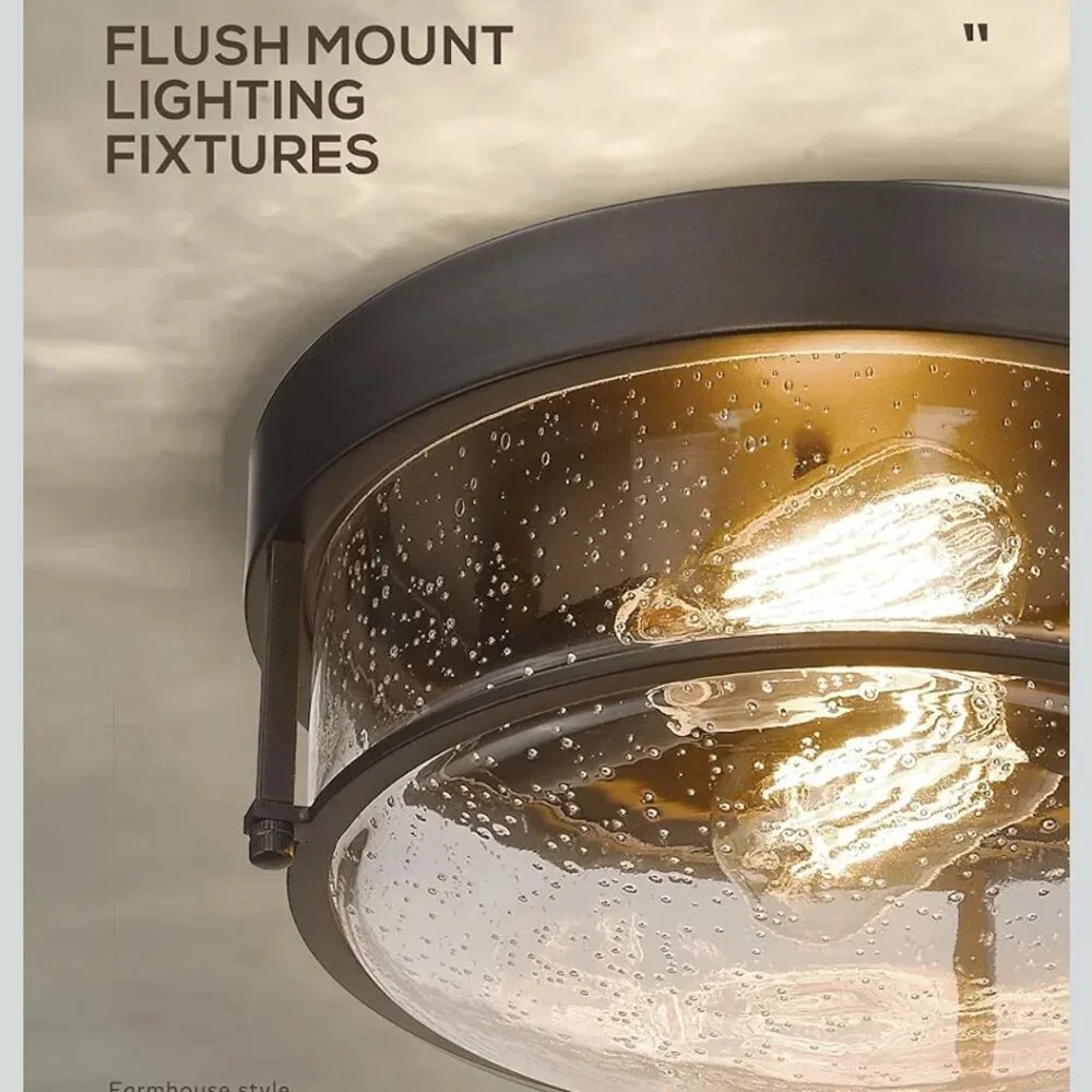 Rustic Farmhouse Industrial Oil Rubbed Bronze Light Fixture