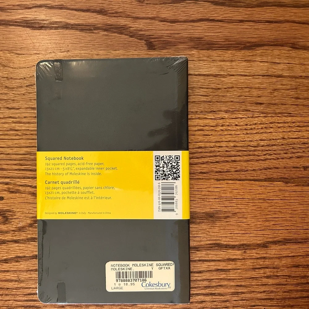 Moleskine Black Hardcover Notebook with black Band