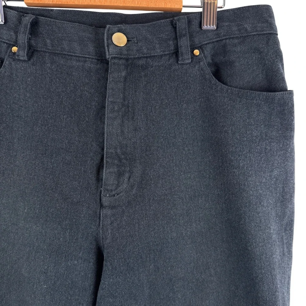 Lauren Jeans Co Ralph Lauren Jeans Womens 10 Black High Rise Straight Leg Denim