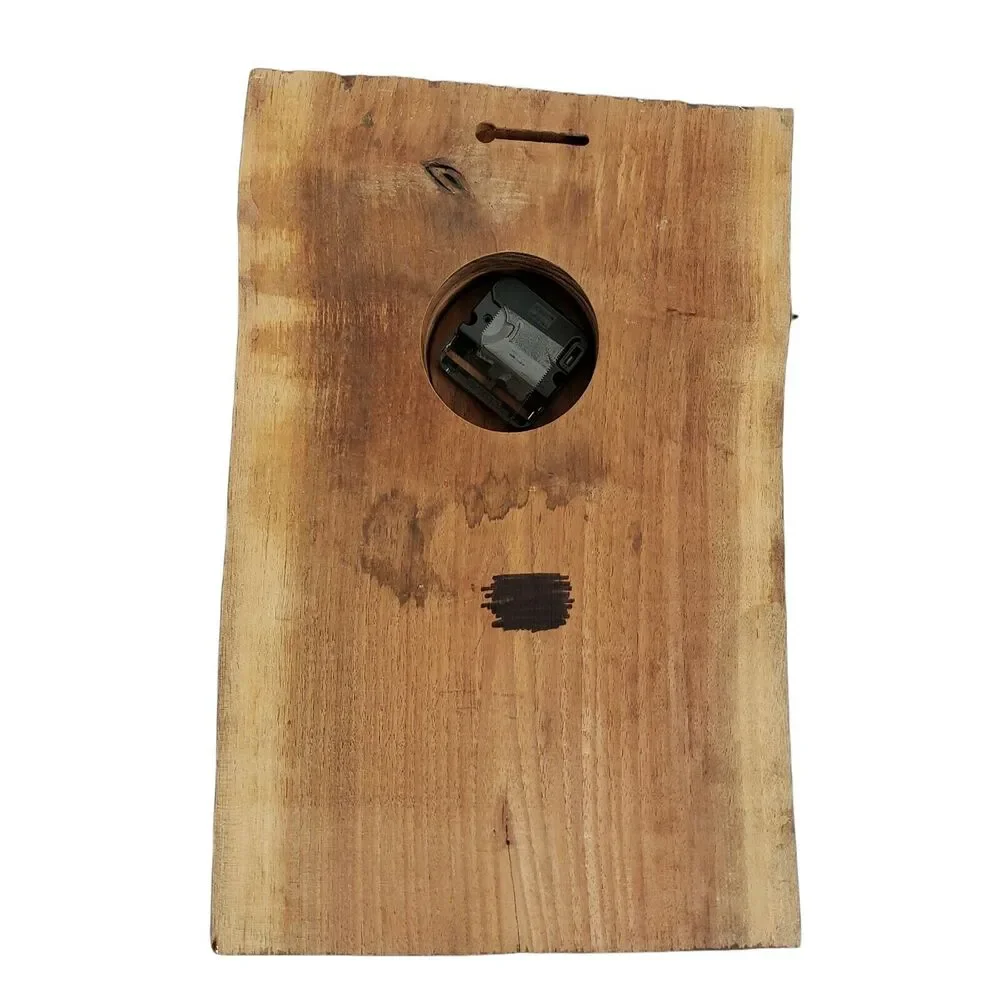 Baylor University Brown Rectangular Handmade Wooden Clock DOESN'T WORK