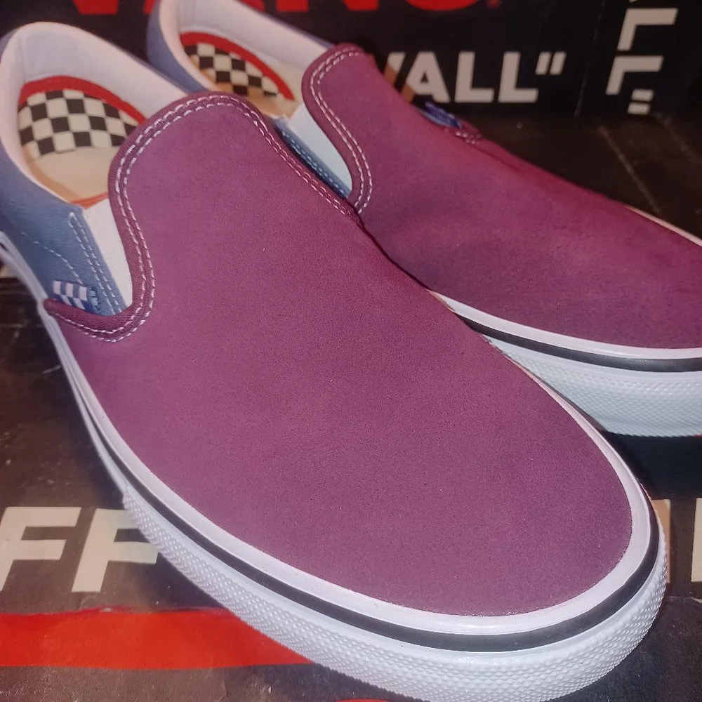 Vans Skate Slip On Moonlight Blue/Mauve Wine Size US 9.5 Men VN0A5FCAAPO