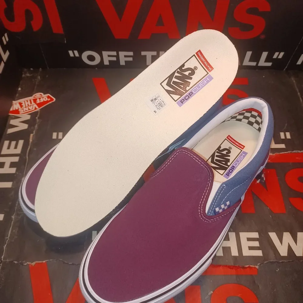 Vans Skate Slip On Moonlight Blue/Mauve Wine Size US 9.5 Men VN0A5FCAAPO