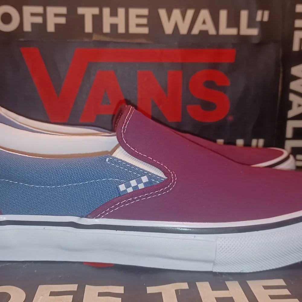 Vans Skate Slip On Moonlight Blue/Mauve Wine Size US 9.5 Men VN0A5FCAAPO