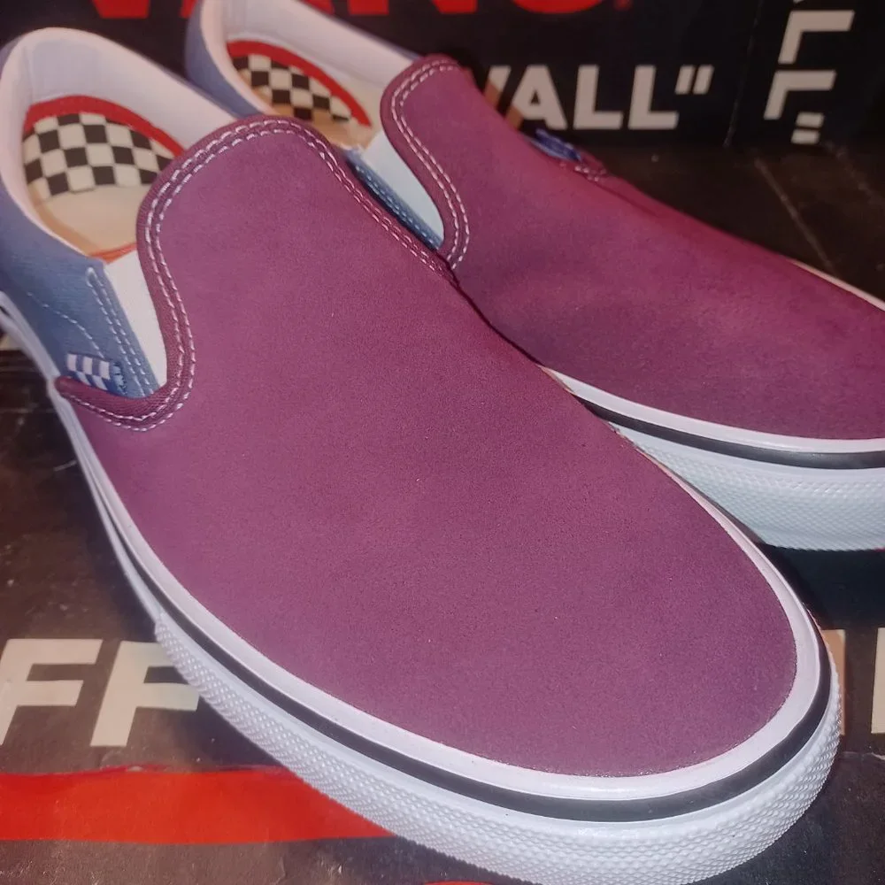 Vans Skate Slip On Moonlight Blue/Mauve Wine Size US 9.5 Men VN0A5FCAAPO