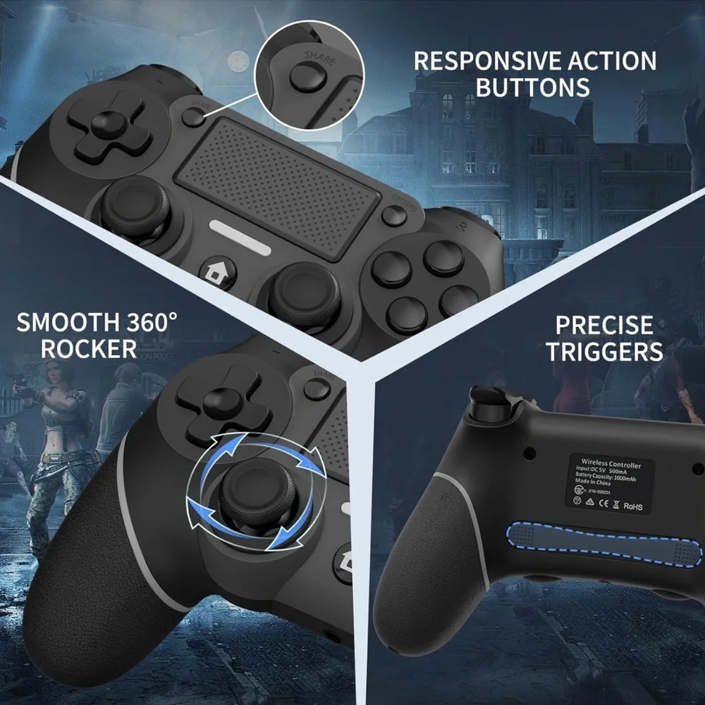 Wireless Controller for PS4, PS4 Pro,P4 Slim, PC Windows