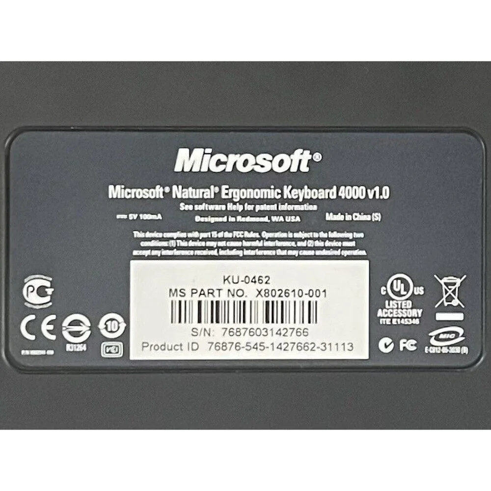 Microsoft natural ergonomic