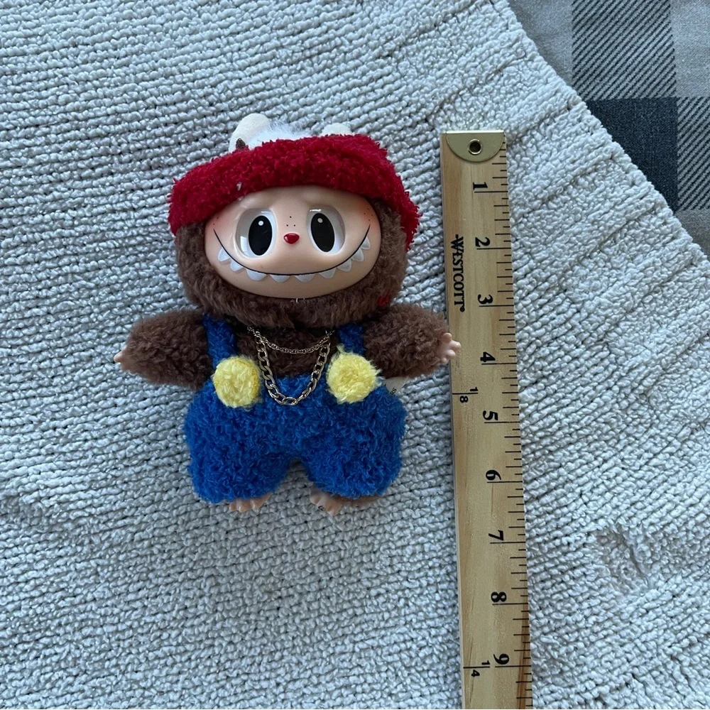 Lafufu Plush Figure Red Hat Blue Outfit Kawaii Collectible Toy