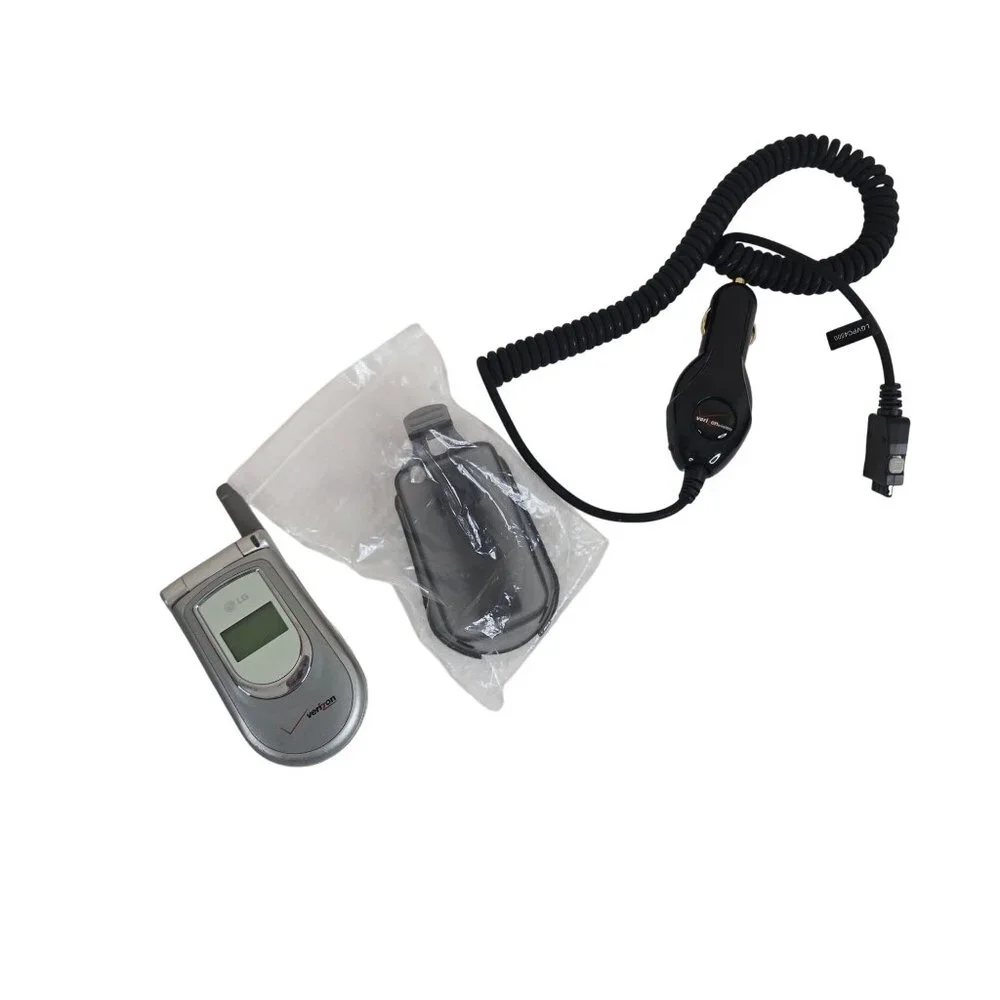 LG VX4500 Flip Phone Verizon Wireless W/ Belt Clip Car Charger Silver