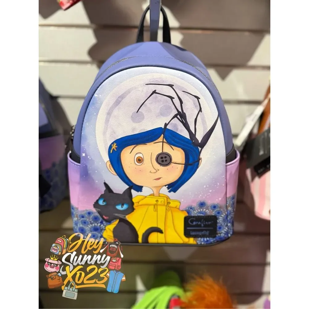Loungefly Coraline Button Eye Flower Mini Backpack