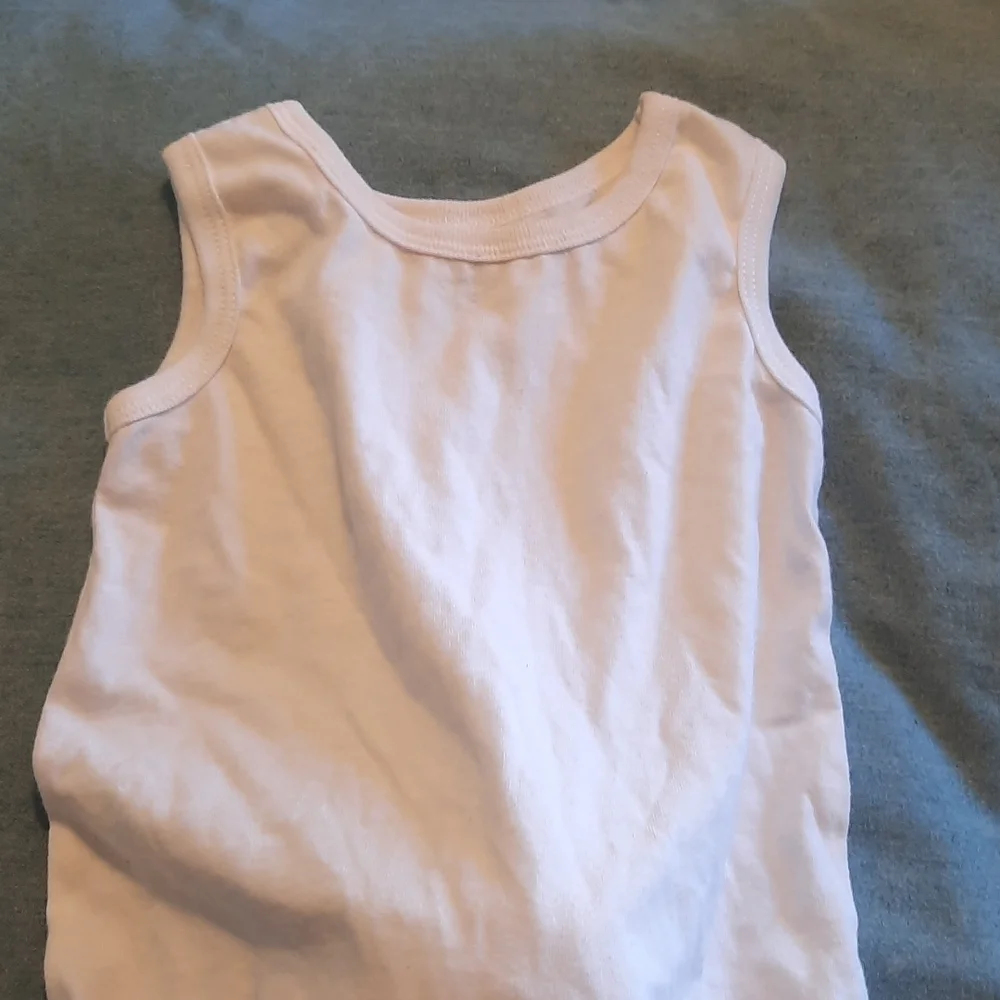 Sz 18 mo bunny tail white onsie baby Easter picture outfit