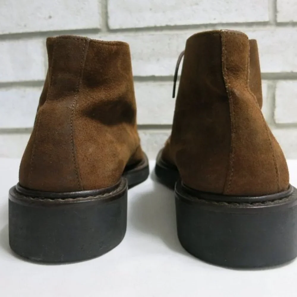 Paul May Suede Leather Casual Comfort Chukka Boots Shoes Footwear Italy Sz 42