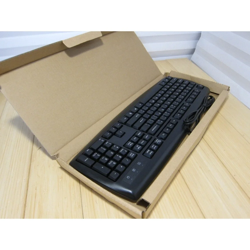 NOS AOpen Black KB825B 90.00029.25BU 104 Normal Keys USB Wired Keyboard (1 of 2)