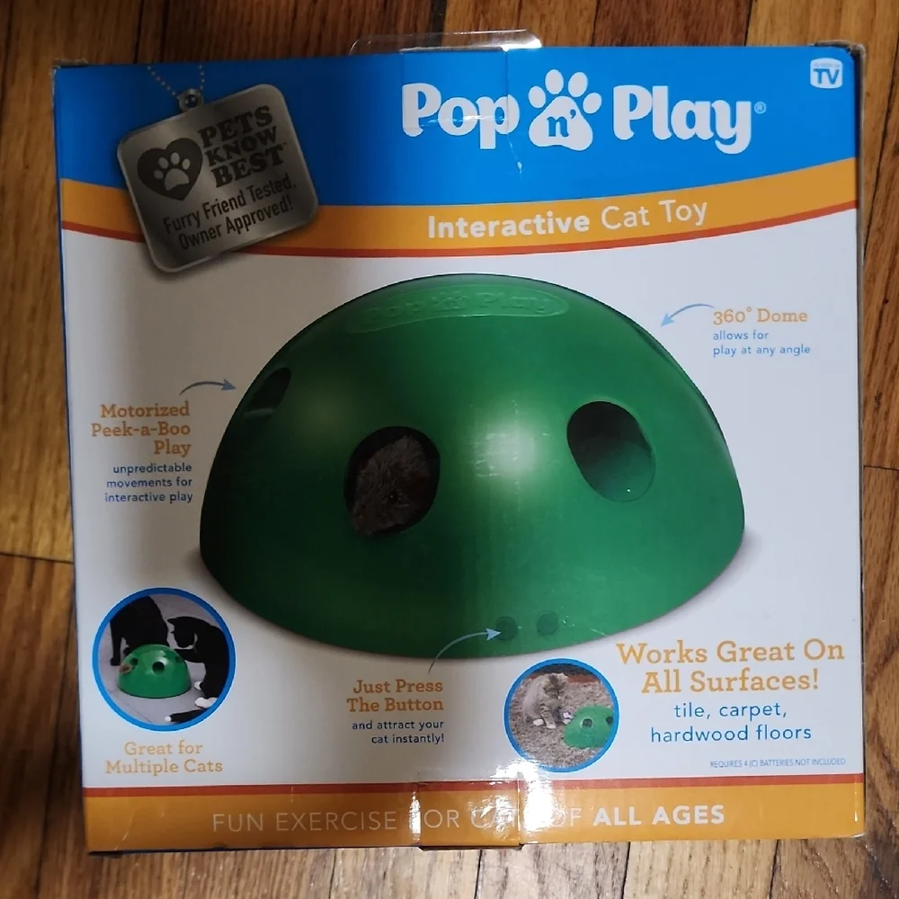 Pop n' Play Interactive Cat Toy - Green