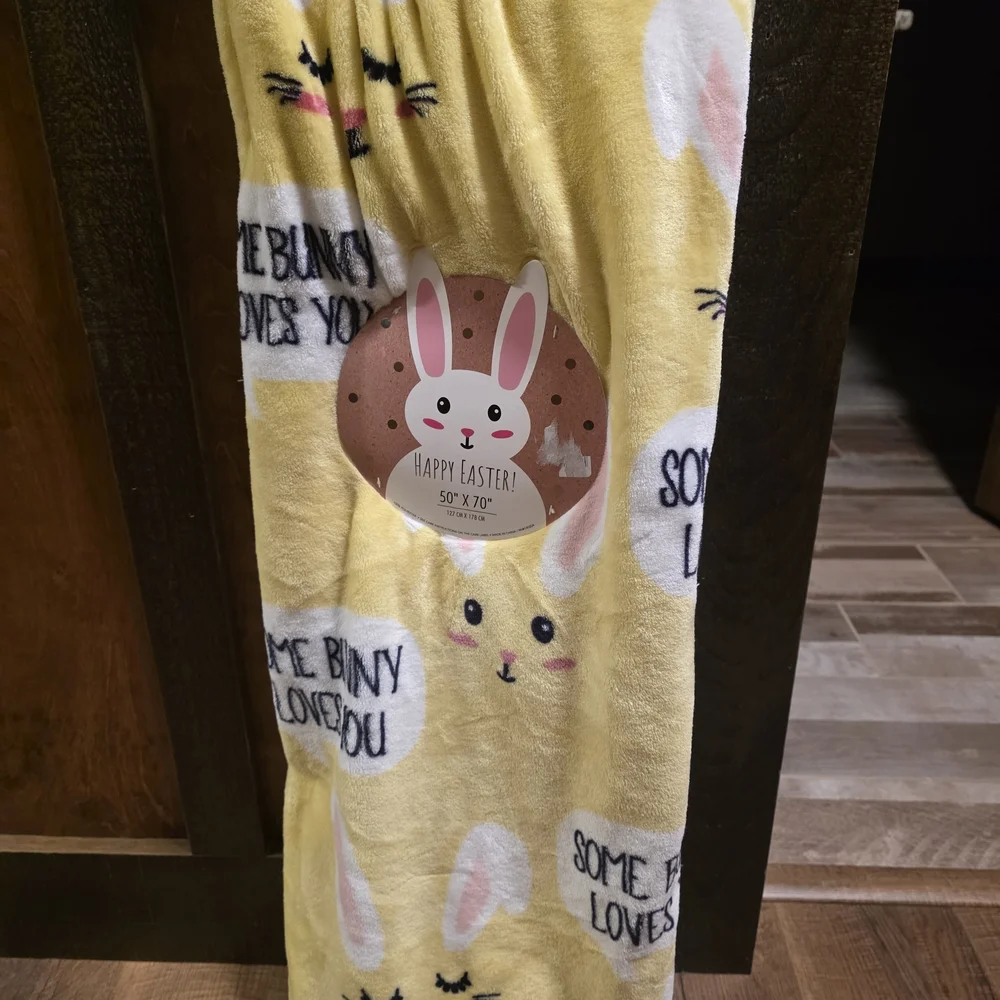 Unique! Some Bunny Loves You Throw Blanket-NWT