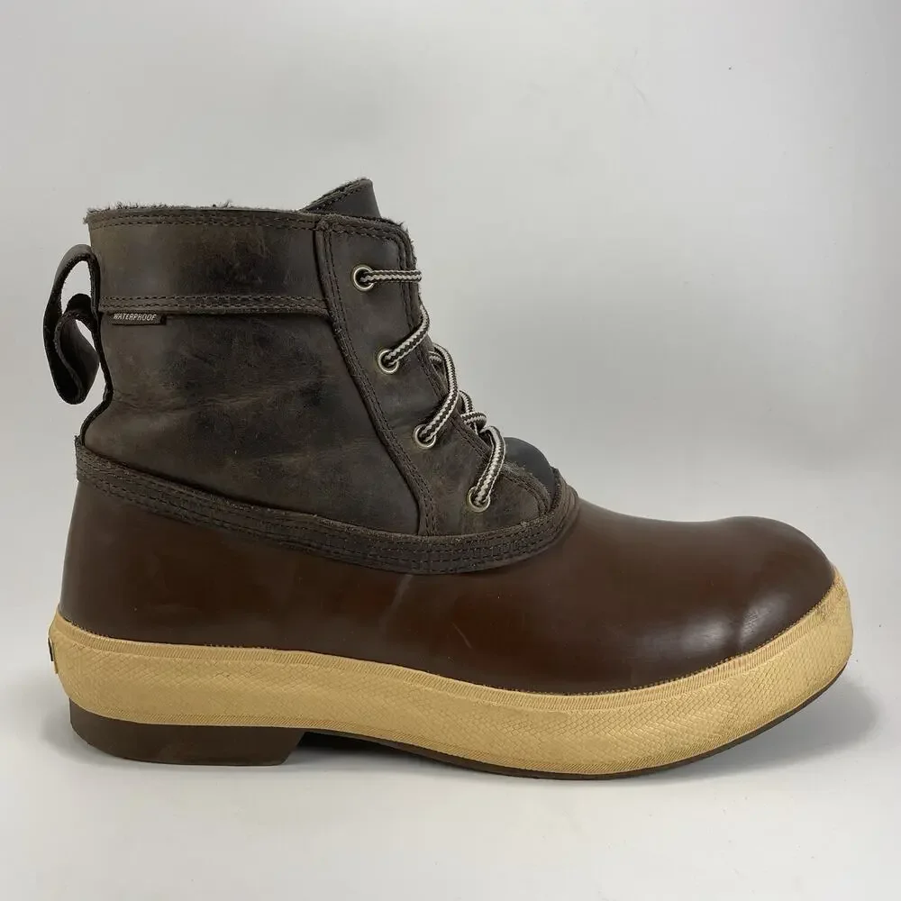 Xtratuf Legacy Lace Boots Mens Size 10 Leather Upper Waterproof Rubber Lower