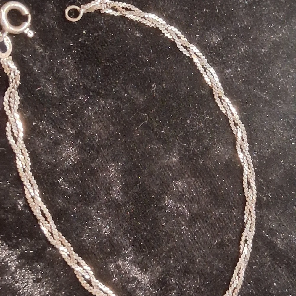Vintage Sterling Silver 925 Braided Bracelet. 7in Long Extender Will Work