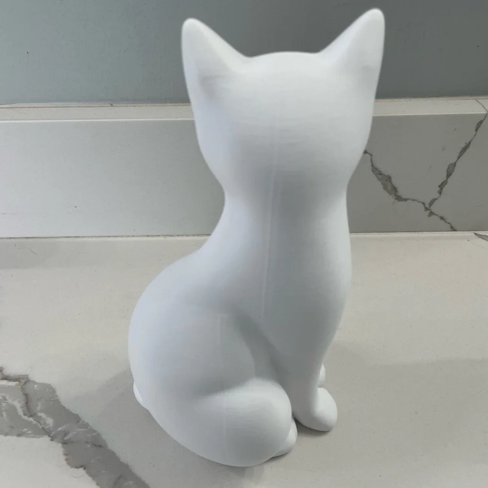 3D printed cat figurine