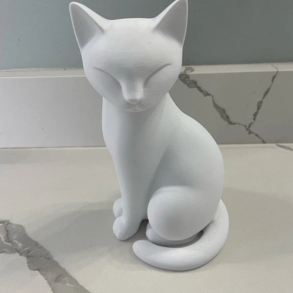 3D printed cat figurine