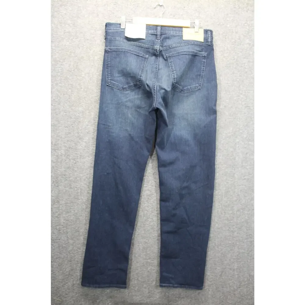Calvin Klein Mens Jeans Standard Straight Dark Wash Blue 34x32