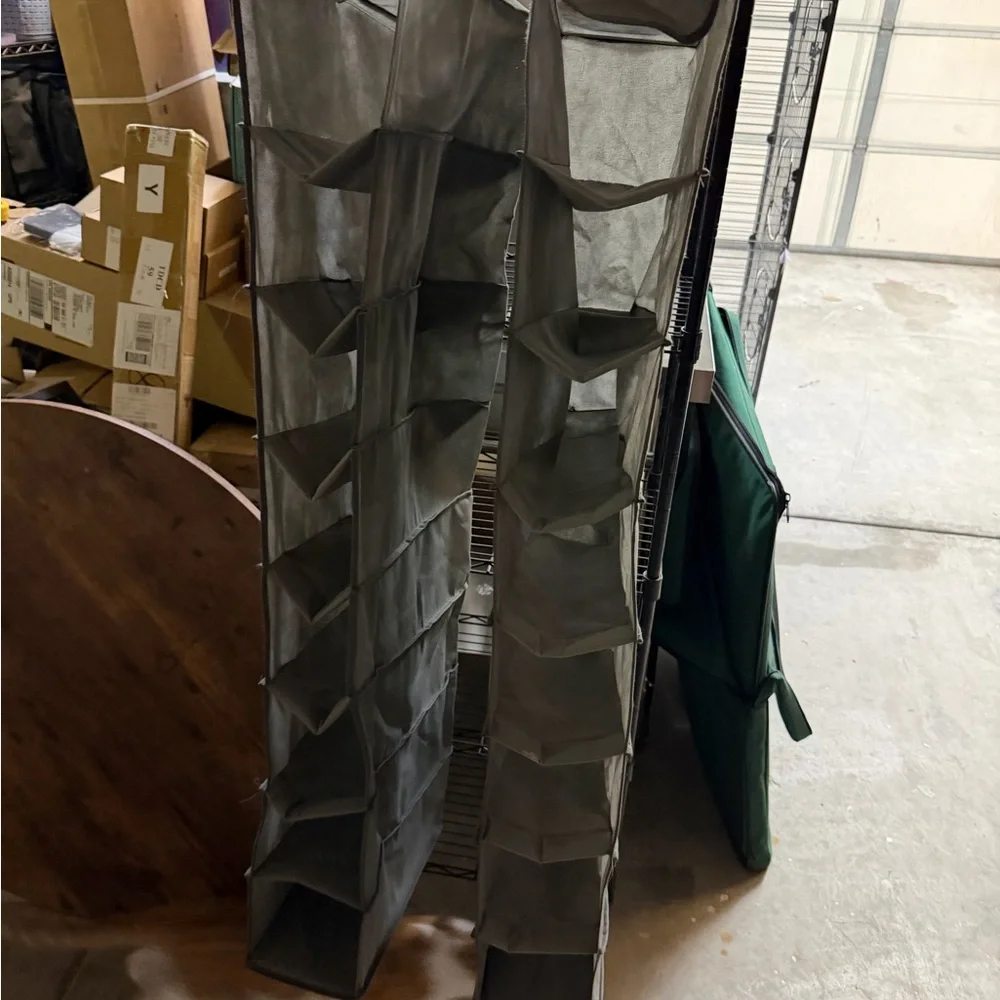 Gray Hanging Shoe Organizer