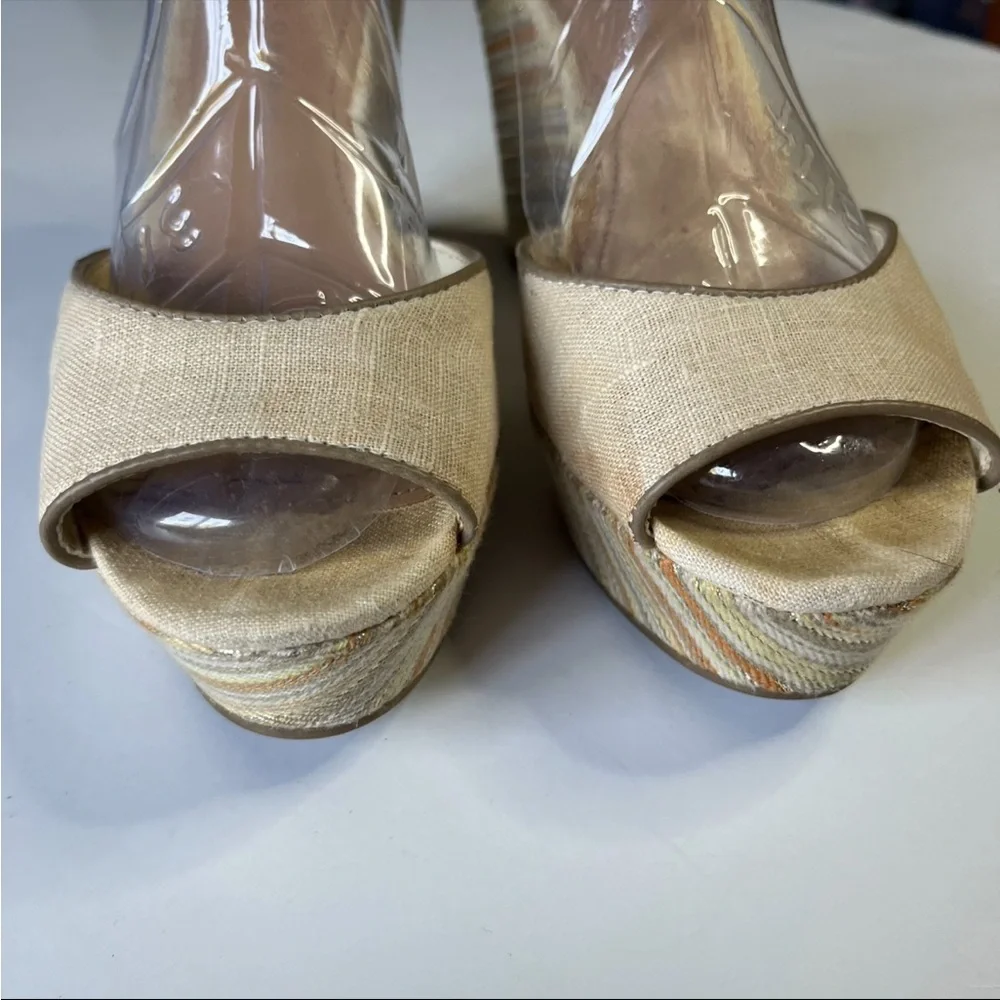 LC Lauren Conrad Dakota Natural Wedge Sandals